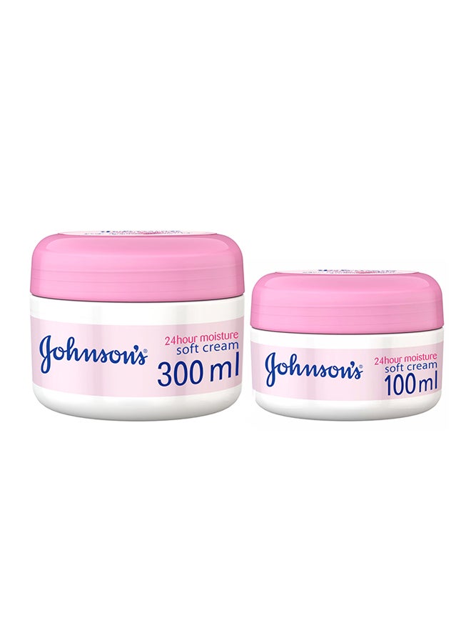Johnson's - Body Cream 24 Hour Moisture Multicolour 300+100ml - Image 1
