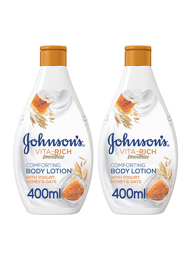 Johnson's Body Lotion Vita-Rich, Smoothies Honey And Oats Multicolour 2x400ml