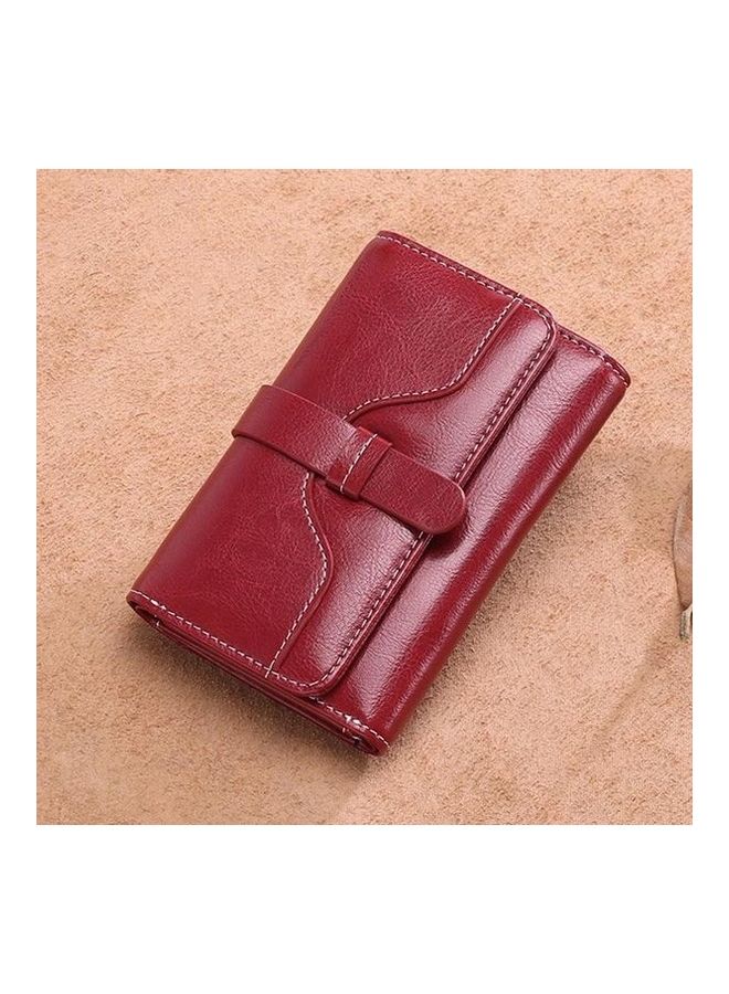 Solid Wallet Wine Red