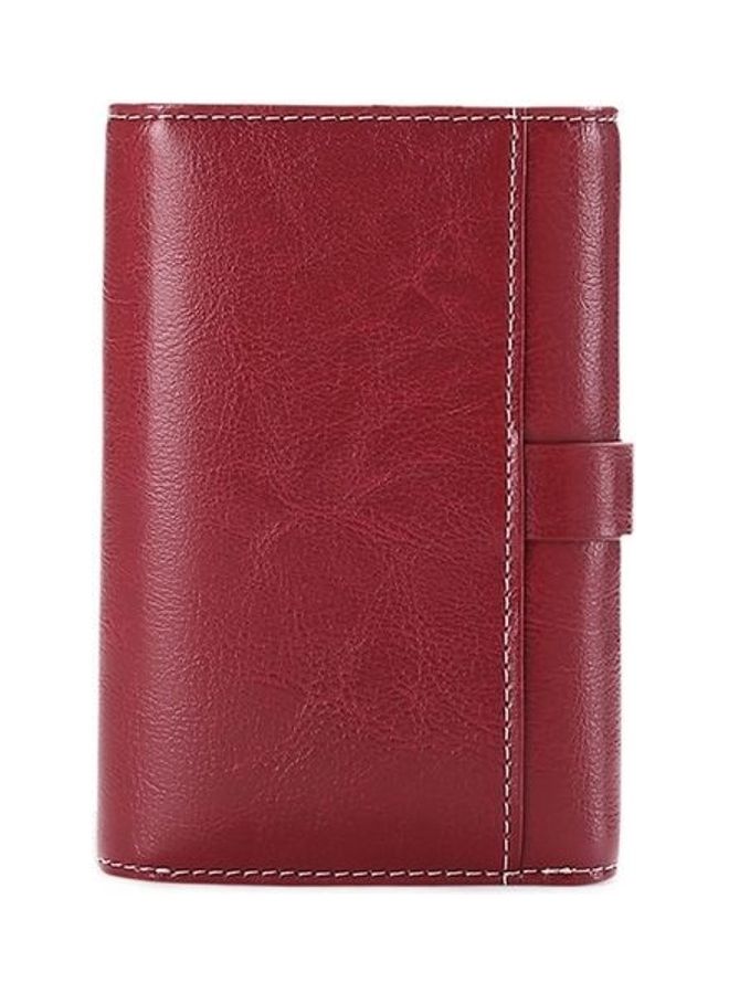 Solid Wallet Wine Red