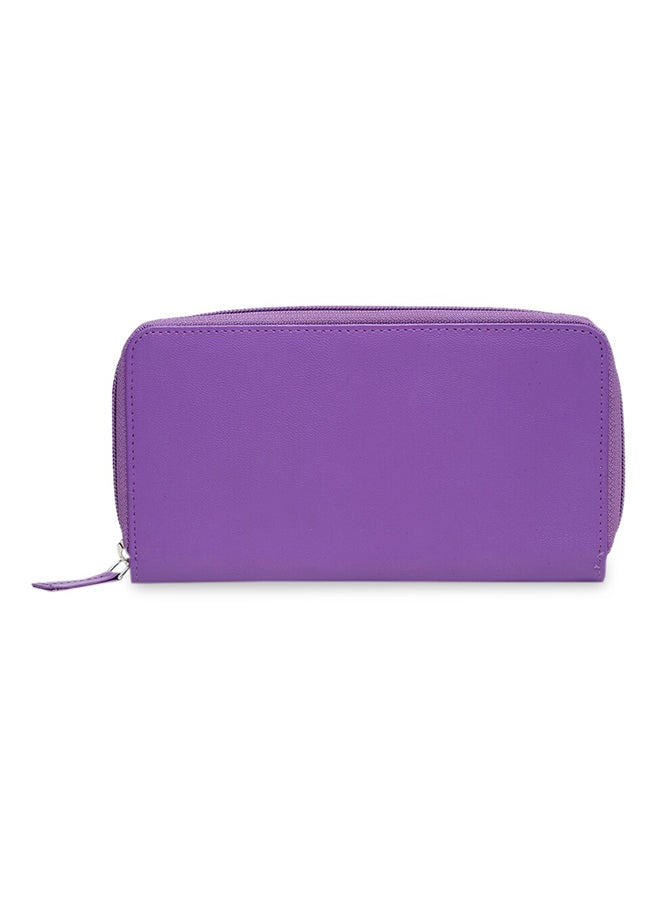 ابسيس محفظة مريحة وأنيقة مزينة بشعار للنساء AP_WLT_W2_Purple - Image 2
