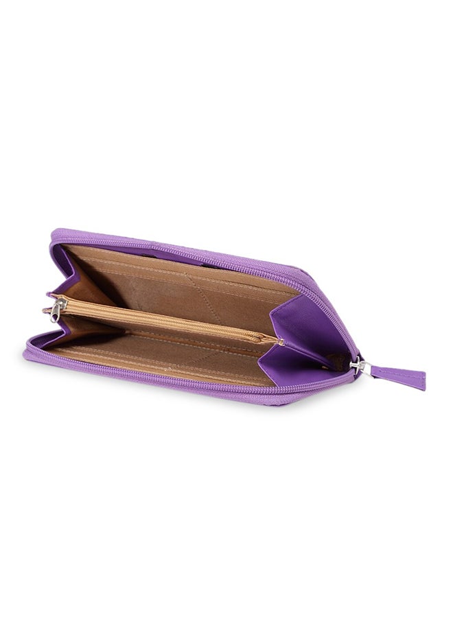 ابسيس محفظة مريحة وأنيقة مزينة بشعار للنساء AP_WLT_W2_Purple - Image 4