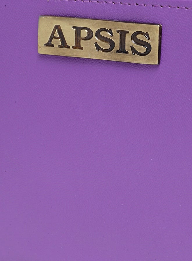 ابسيس محفظة مريحة وأنيقة مزينة بشعار للنساء AP_WLT_W2_Purple - Image 5