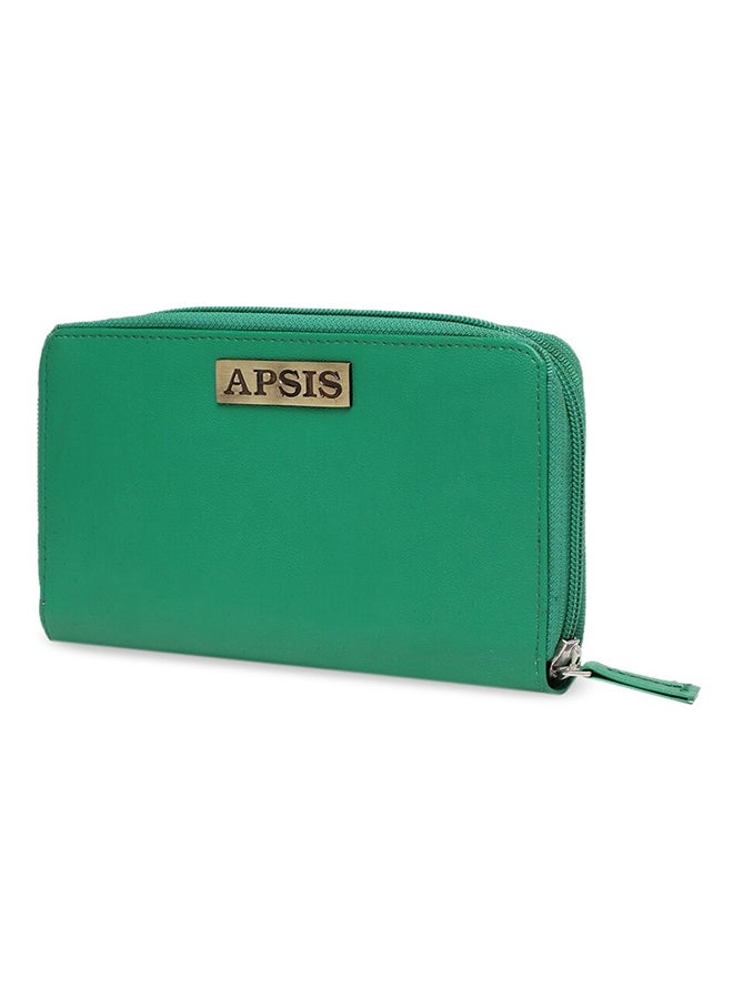 APSIS Stylish Comfortable Logo Detail Wallet For Women AP_WLT_W2_Green - Image 3