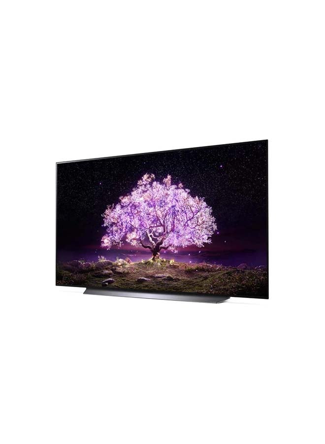LG - OLED TV 48 Inch C1 Series Cinema Screen Design 4K HDR WebOS Smart With ThinQ AI Pixel Dimming OLED48C1PVB-AMAG Black - Image 1