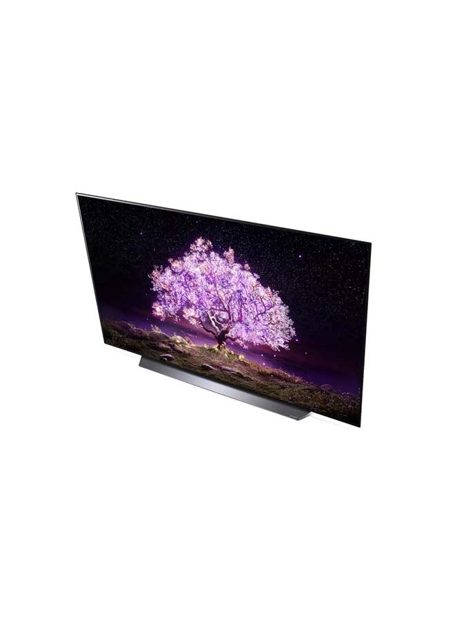 LG - OLED TV 48 Inch C1 Series Cinema Screen Design 4K HDR WebOS Smart With ThinQ AI Pixel Dimming OLED48C1PVB-AMAG Black - Image 1