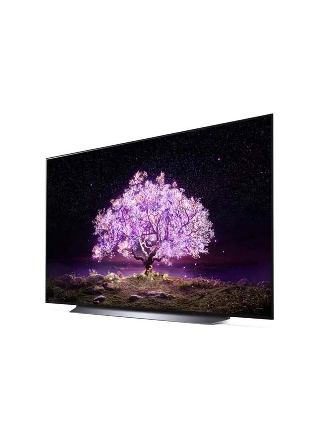 تلفزيون OLED مقاس 55 بوصة موديل C1، بتصميم الشاشة السينمائية 4K وتقنية HDR السينمائية ومنصة WebOS الذكية وميزة تعتيم البكسل ThinQ AI OLED55C1PVB-AMAG أسود - v1619350321/N46615721A_4