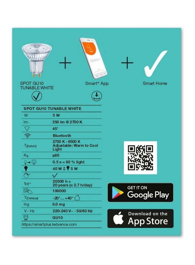 Smart LED Light With Bluetooth Technology Clear - v1619350366/N46924594A_3