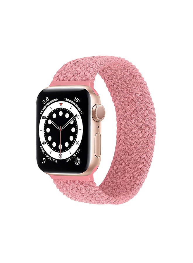 PROMATE - Solo Loop Nylon Braided Strap for Apple Watch 38mm/40mm, Soft Stretchable Replacement Wristband With Secure Fit For Apple Watch Series 1,2,3,4,5,6,SE, Size-Small, Fusion-40S Pink - Image 1
