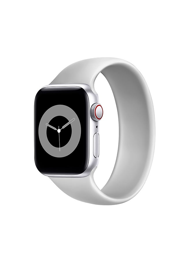 PROMATE - Solo Loop Strap for Apple Watch 38mm/40mm, Durable Stretchy Silicone Loop Sport Wristband With Sweat-Proof Design For Apple Watch Series 1, 2, 3, 4, 5, 6, SE, Size-Small, Loop-40S Grey - Image 1