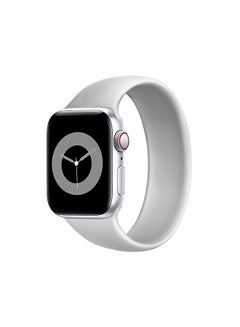 PROMATE Solo Loop Strap for Apple Watch 38mm/40mm, Durable Stretchy Silicone Loop Sport Wristband with Sweat-Proof Design for Apple Watch Series 1, 2, 3, 4, 5, 6, SE, Size-Large, Loop-40L Grey  - Image 1