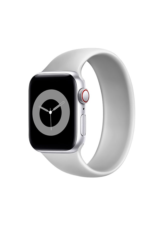 PROMATE - Solo Loop Strap for Apple Watch 38mm/40mm, Durable Stretchy Silicone Loop Sport Wristband with Sweat-Proof Design for Apple Watch Series 1, 2, 3, 4, 5, 6, SE, Size-XL, Loop-40XL Grey Grey - Image 1