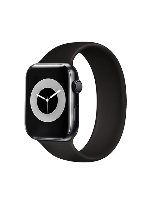 Silicone Watch Strap, Premium Solo Loop Elastic Sports Band Replacement for Apple Watch 38/40mm Band with Sweat Resistant for Apple Watch Series 1, 2, 3, 4, 5, 6, SE, Size-M,Loop-40M Black Black