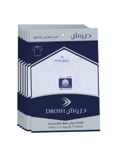 Drosh 6 Pack Of V-Neck Casual Undershirts Set White  - Image 4