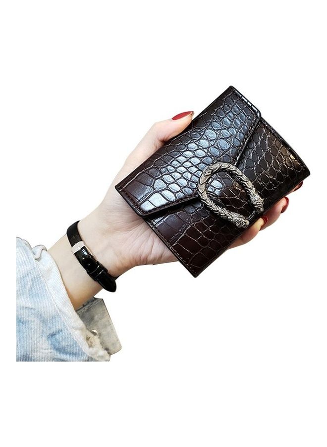 Crocodile Pattern Wallet Black 