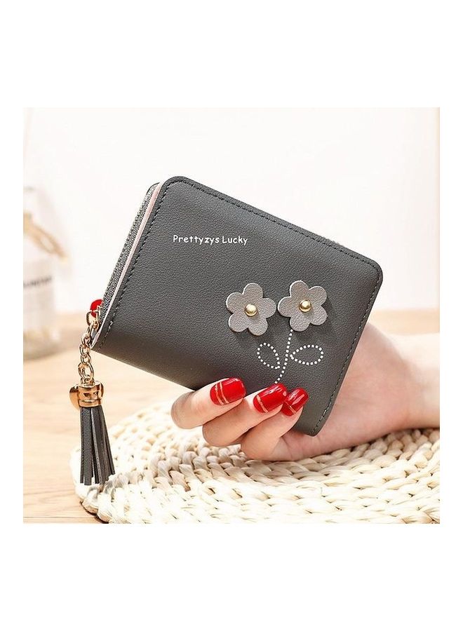 Tassel Detail Wallet Grey