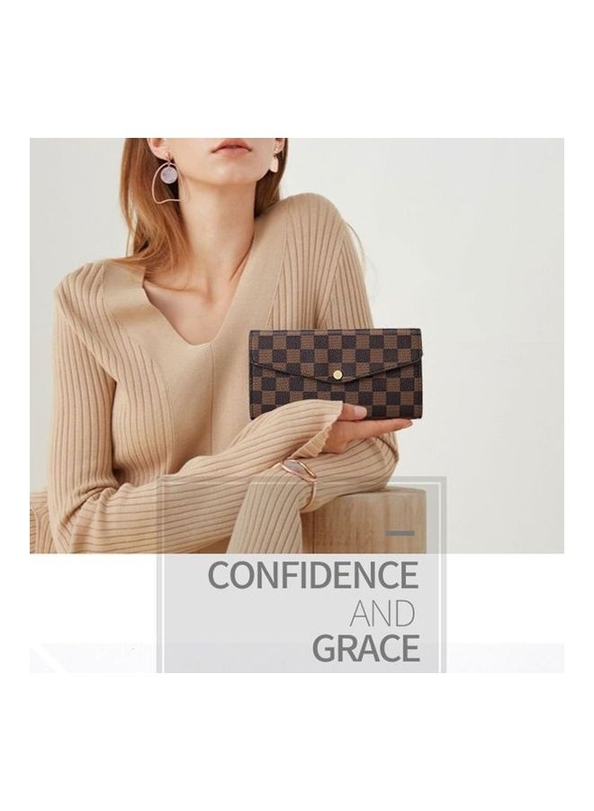 Checkered Wallet Brown  - Image 4