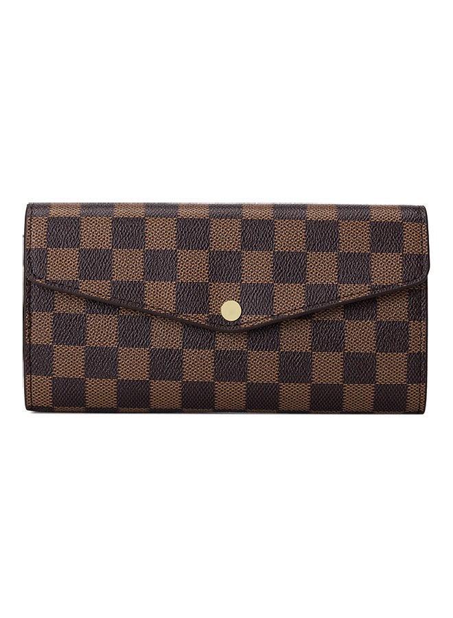 Checkered Wallet Brown  - Image 1