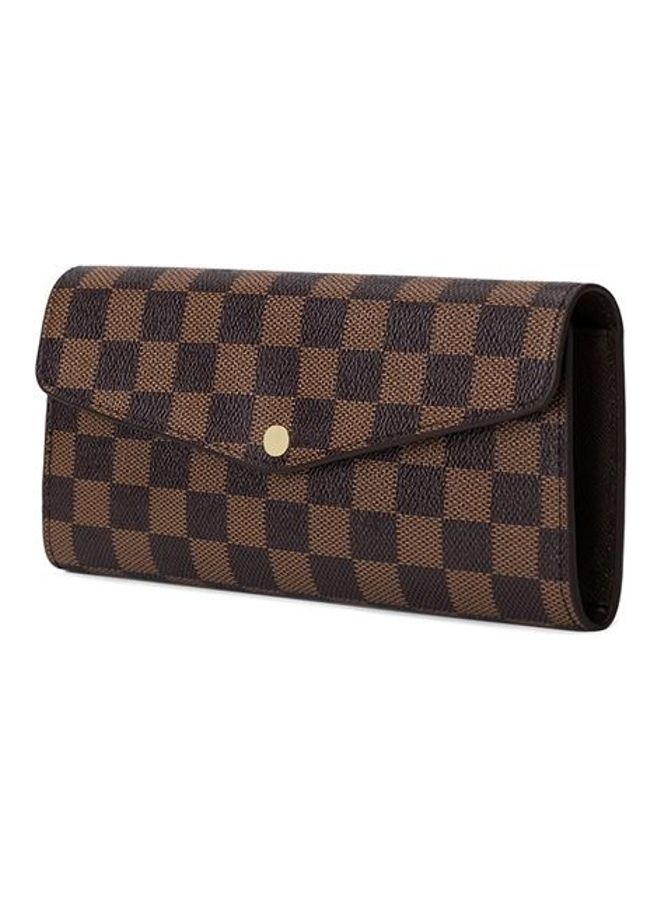 Checkered Wallet Brown  - Image 3