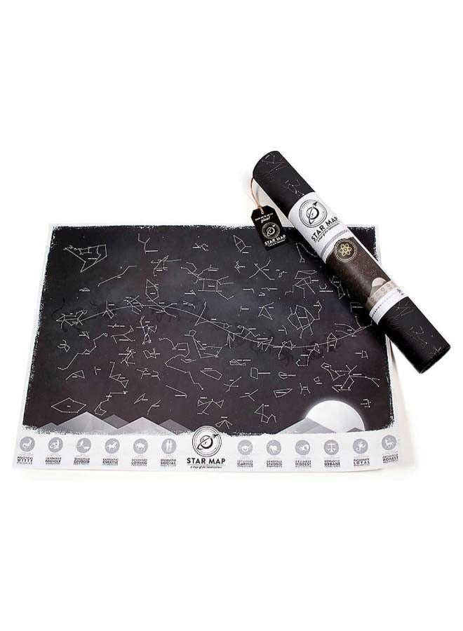 LUCKIES OF LONDON Star Scratch Map Black/White  - Image 2