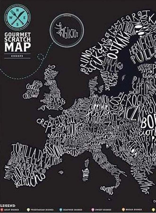 LUCKIES OF LONDON Gourmet Scratch Map Black/White  - Image 2