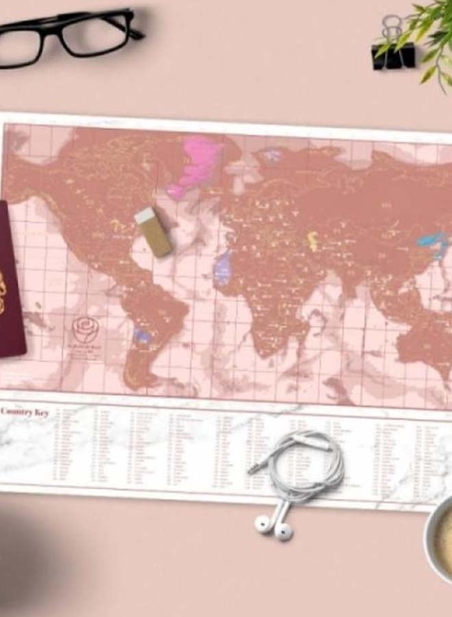 LUCKIES OF LONDON Pos Scratch Map Brown/White/Pink  - Image 2