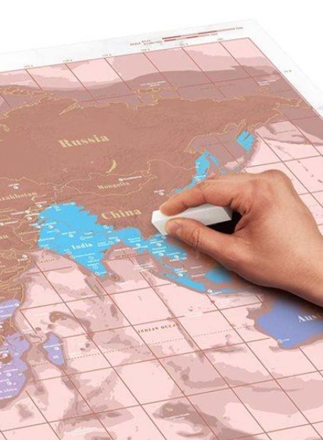LUCKIES OF LONDON Pos Scratch Map Brown/White/Pink  - Image 3