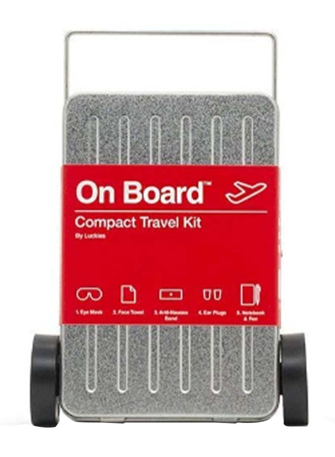 LUCKIES OF LONDON On Board Compact Travel Kit Red/Grey/White - Image 2