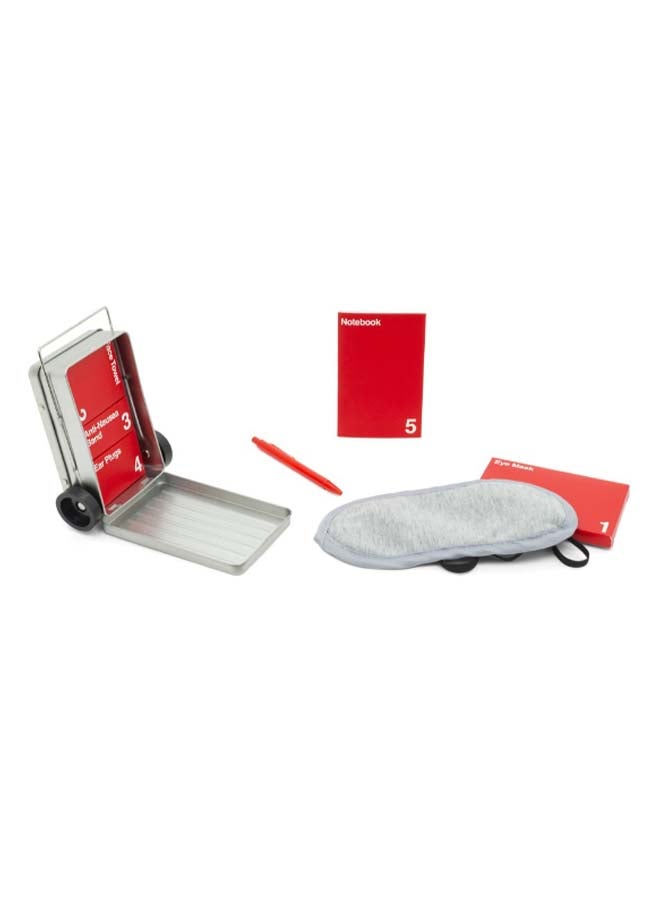 LUCKIES OF LONDON On Board Compact Travel Kit Red/Grey/White - Image 3