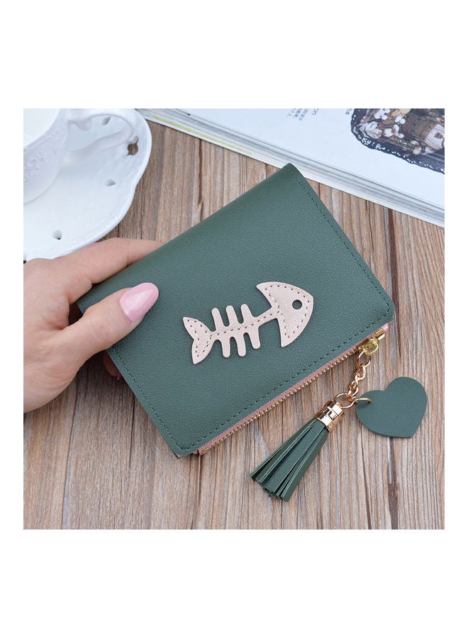 Tassel Detail Wallet Green