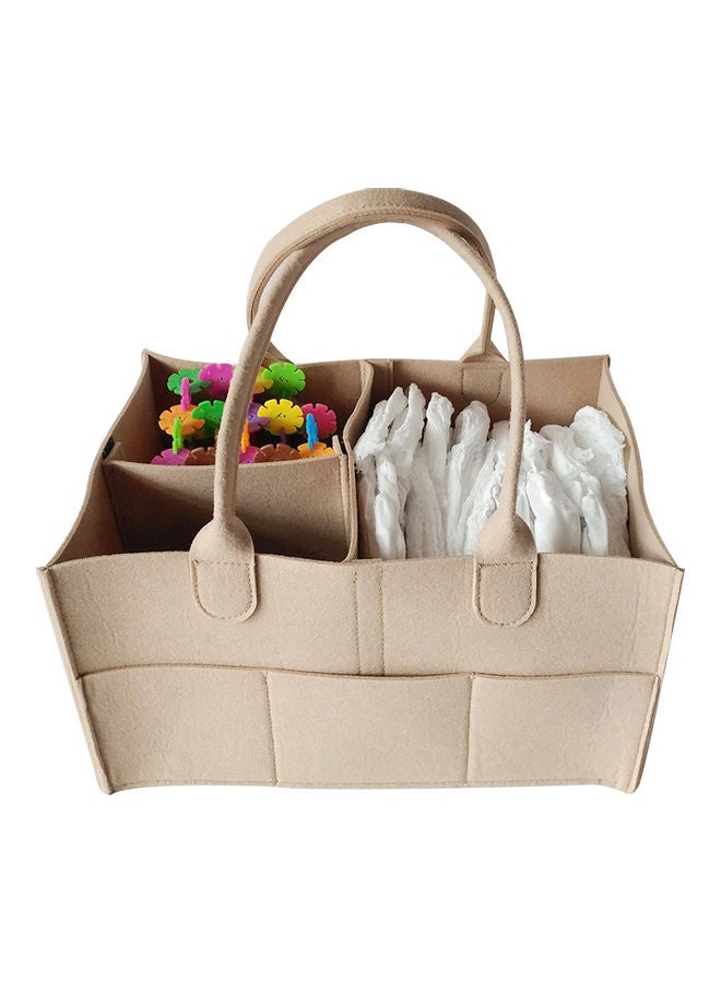 فاشون هوم سلة منظمة لحفاضات الأطفال متعددة الوظائف بني 12.99x9.05x7.28سم - Image 2
