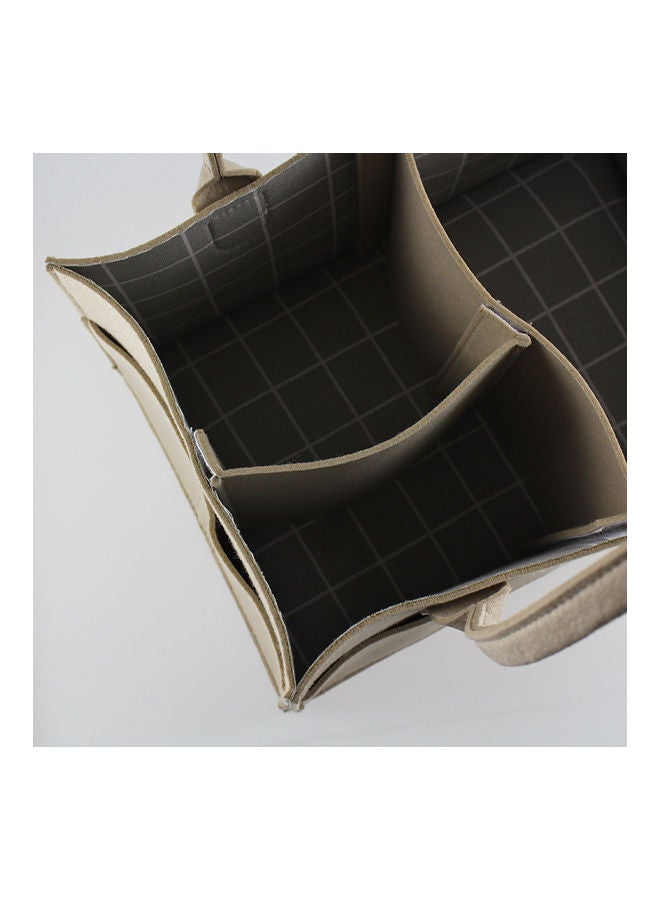 فاشون هوم سلة منظمة لحفاضات الأطفال متعددة الوظائف بني 12.99x9.05x7.28سم - Image 3