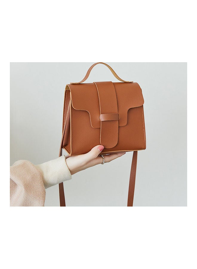 PU Crossbody Bag Brown 