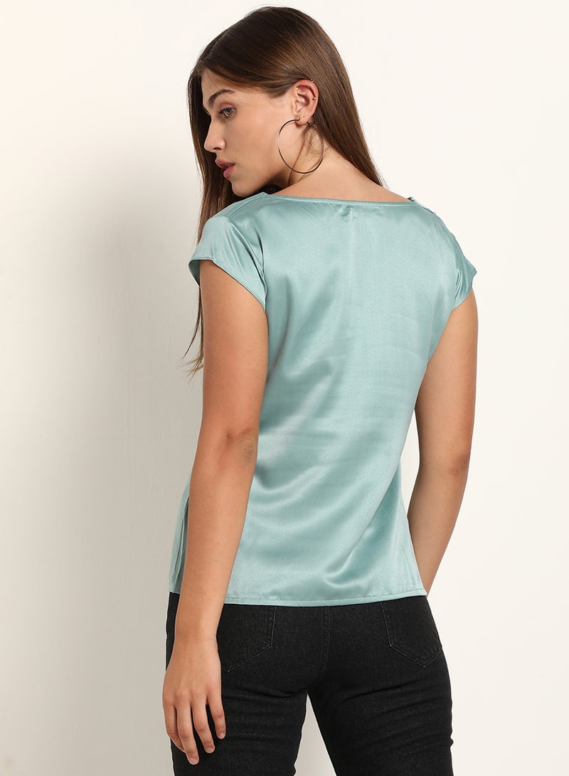 Blue Saint Stylish Casual Top Light Blue  - Image 2