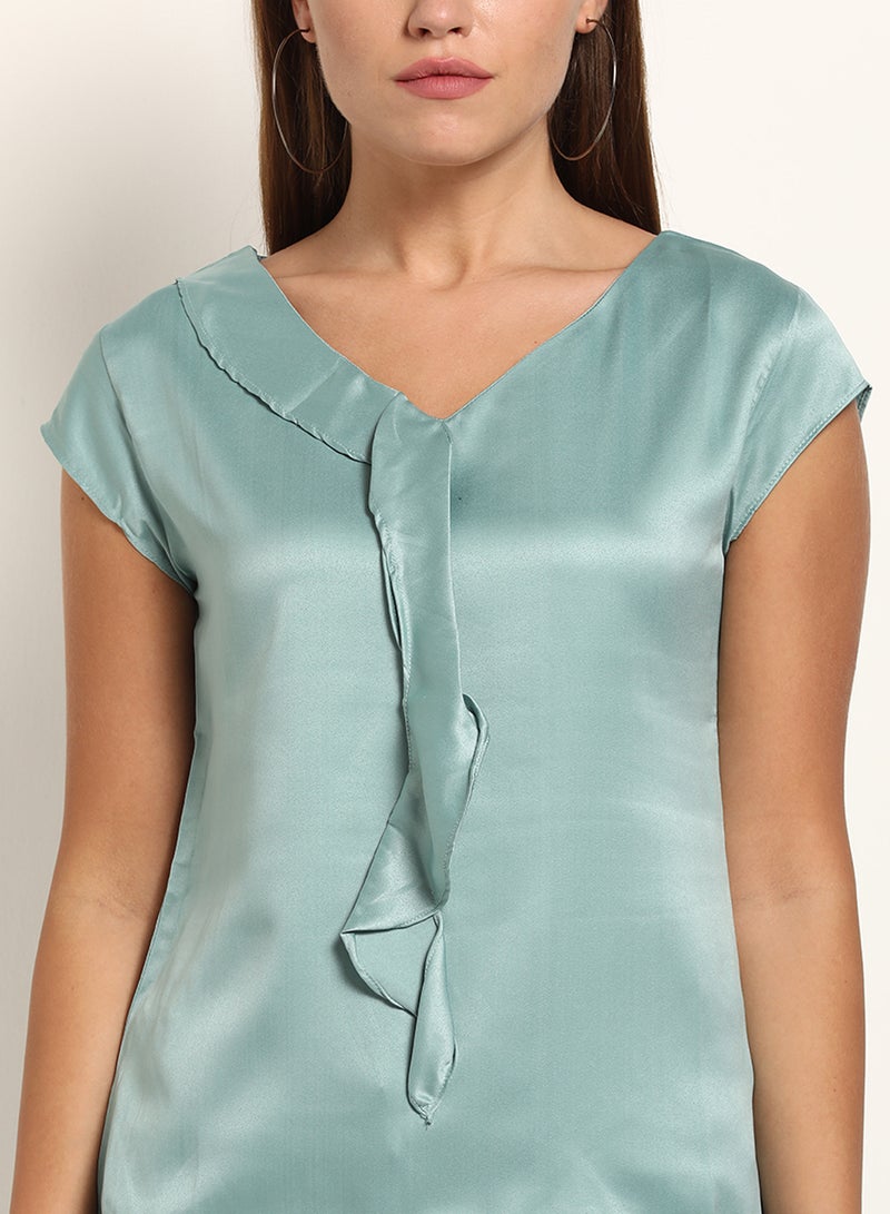Blue Saint Stylish Casual Top Light Blue  - Image 3