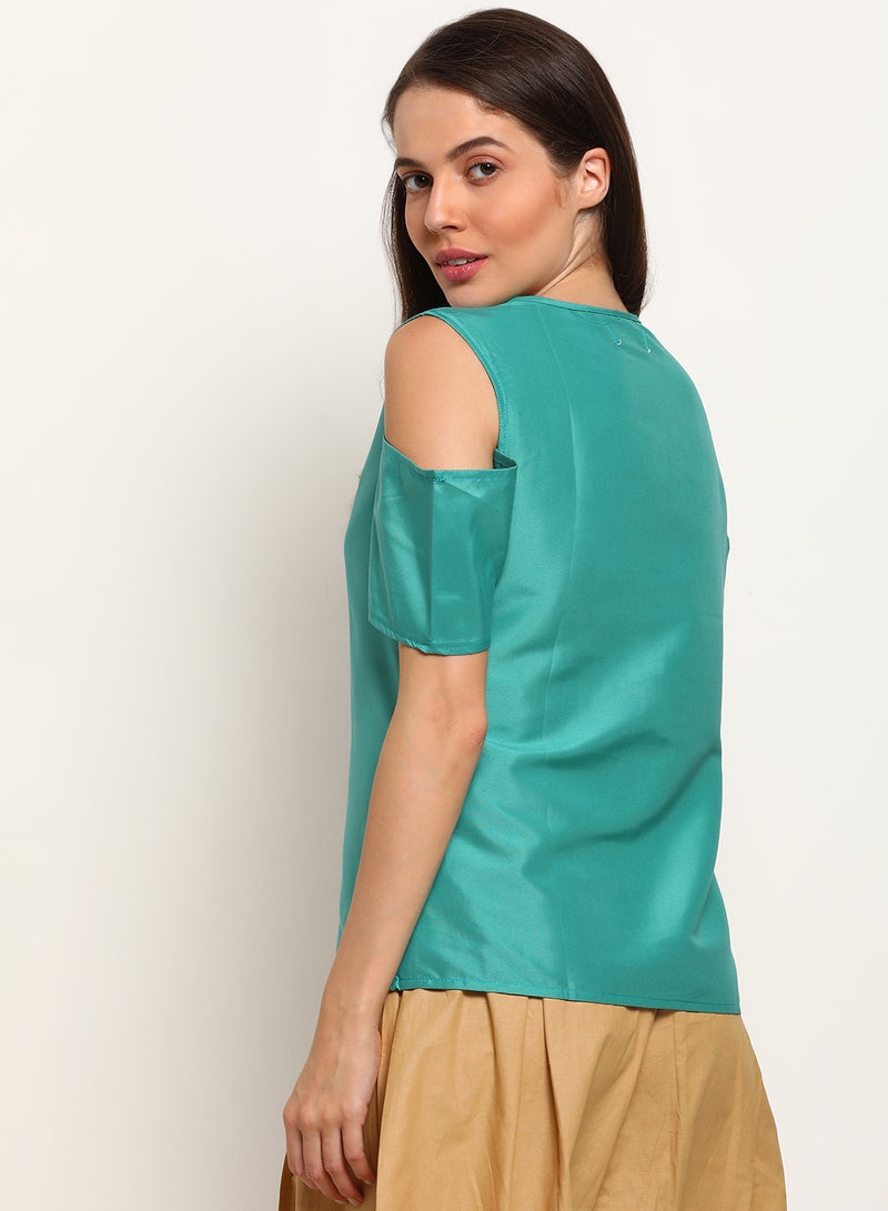Blue Saint Stylish Casual Top Green  - Image 2