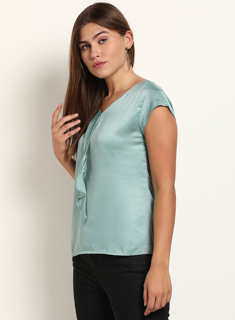 Blue Saint Stylish Casual Top Light Blue  - Image 1