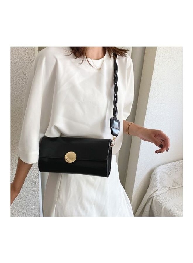 Leather Crossbody Bag Black  - Image 2
