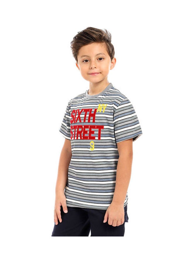 Andora - Slip On Front Stitched Boys T-Shirt Blue - Image 1