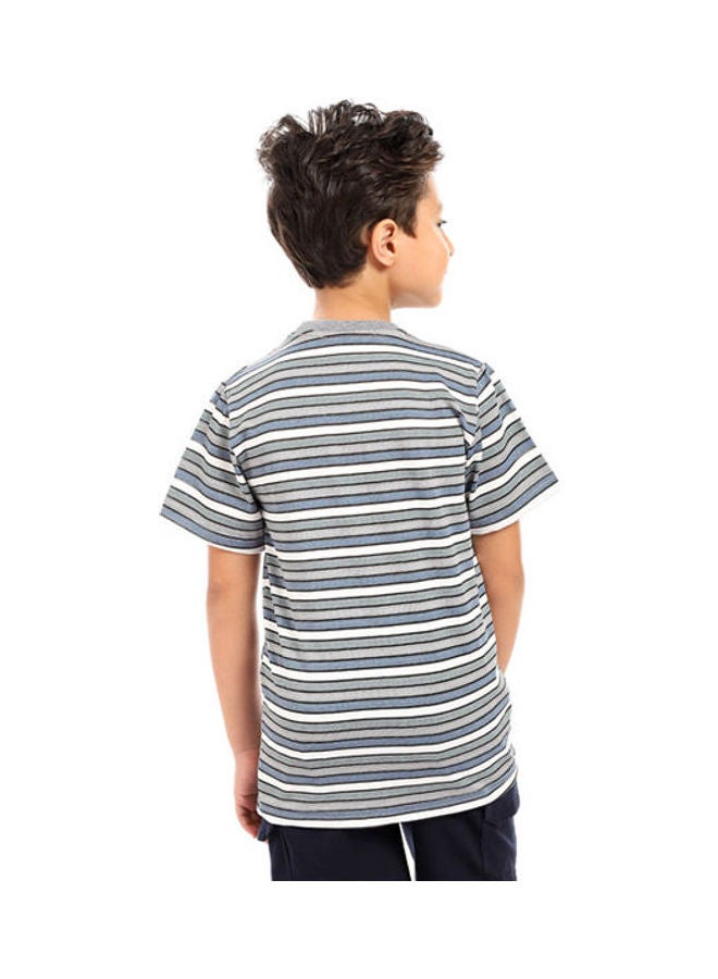 Andora - Slip On Front Stitched Boys T-Shirt Blue - Image 1