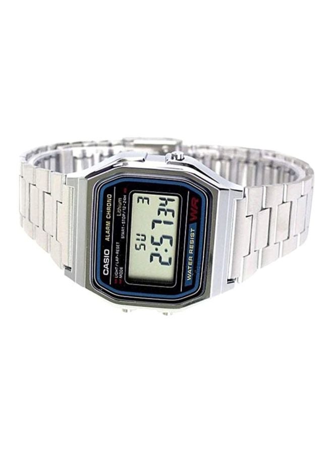 كاسيو ساعة يد رقمية للشباب طراز A159W-1 - قياس 33 مم - لون فضي - Image 4