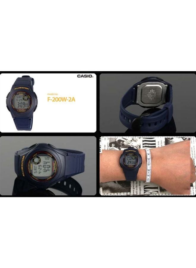 CASIO - Boys' Resin Digital Wrist Watch F-200W-2BU - 44 mm - Blue - Image 1