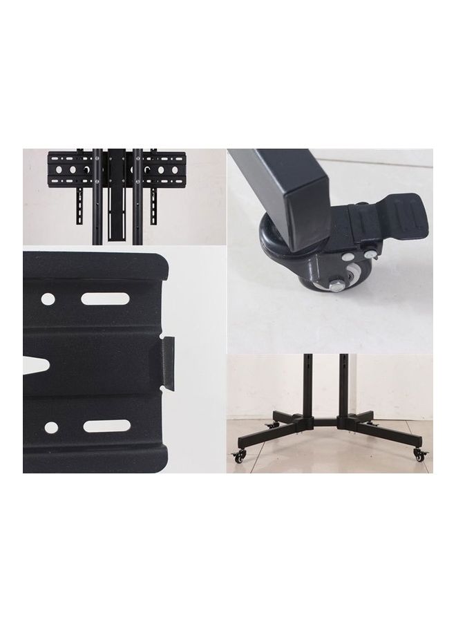 fashionhome Rolling TV stand for 32 to 65 LCD LED Plasma Flat Panel Screen with Wheels Black - Image 4