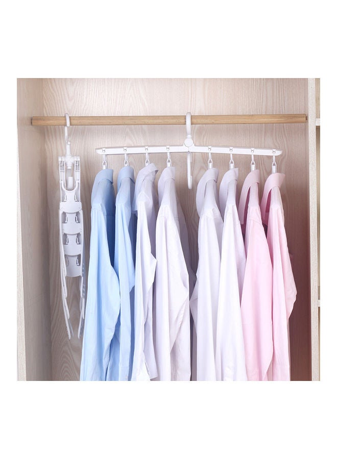 fashionhome Foldable Clothes Drying Rack Hanger White 64x18.5cm - Image 3