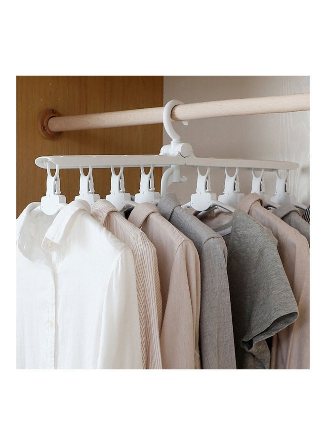 fashionhome Foldable Clothes Drying Rack Hanger White 64x18.5cm - Image 4