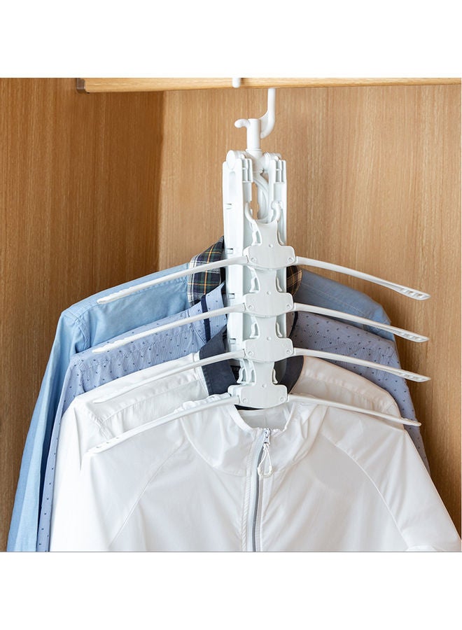 fashionhome Foldable Clothes Drying Rack Hanger White 64x18.5cm - Image 5