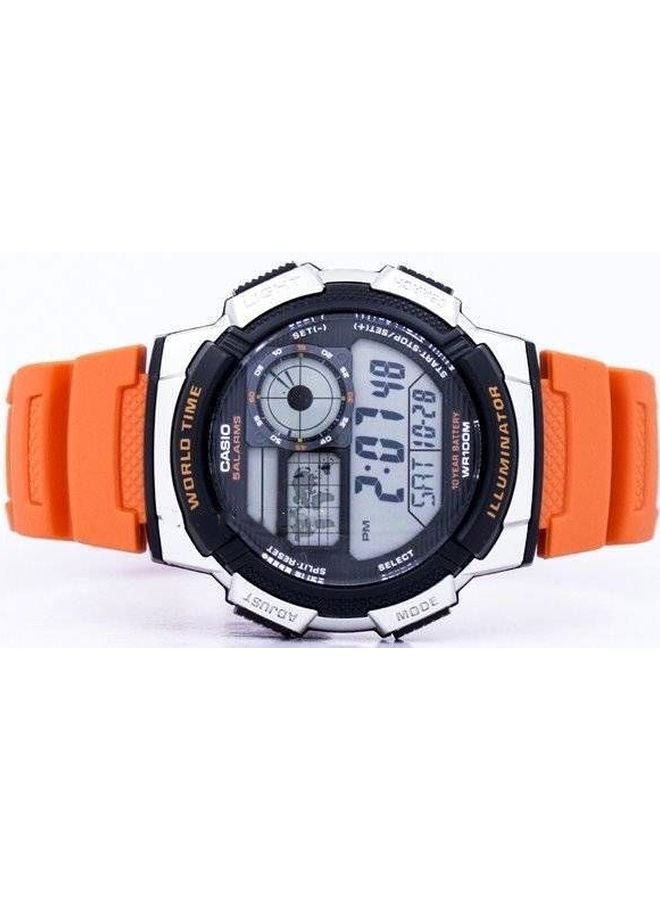 Men's Youth Timepiece Water Resistant Digital Watch AE-1000W-4BVDF - 48 mm - Orange - v1619382802/N20079415A_10