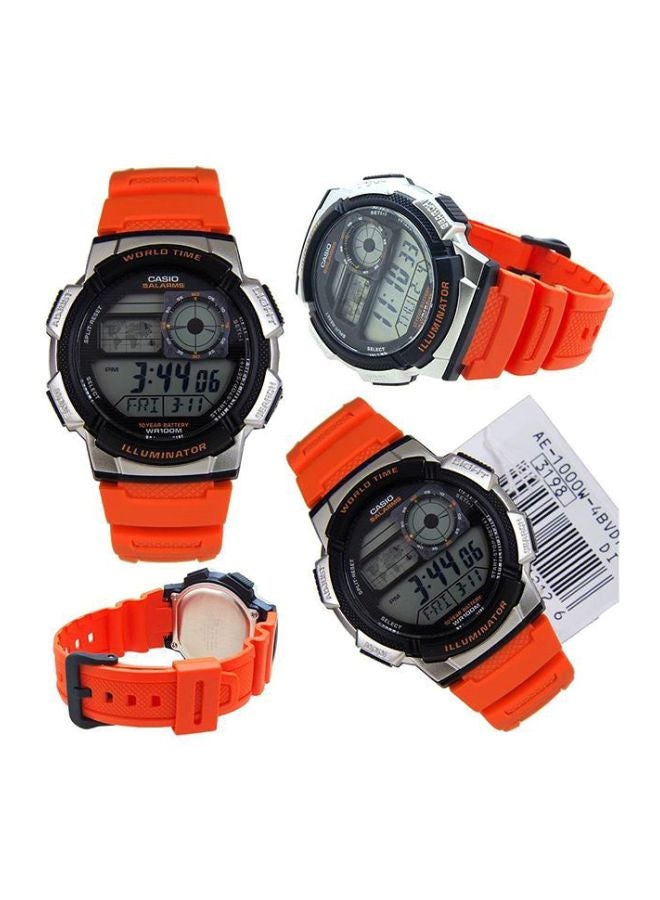 Men's Youth Timepiece Water Resistant Digital Watch AE-1000W-4BVDF - 48 mm - Orange