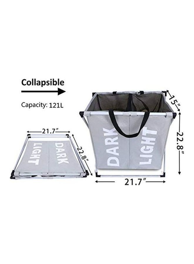 shAyzee Foldable Laundry Basket Grey 22.8x21.7x15inch - Image 3