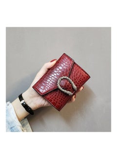 Crocodile Pattern Wallet Red